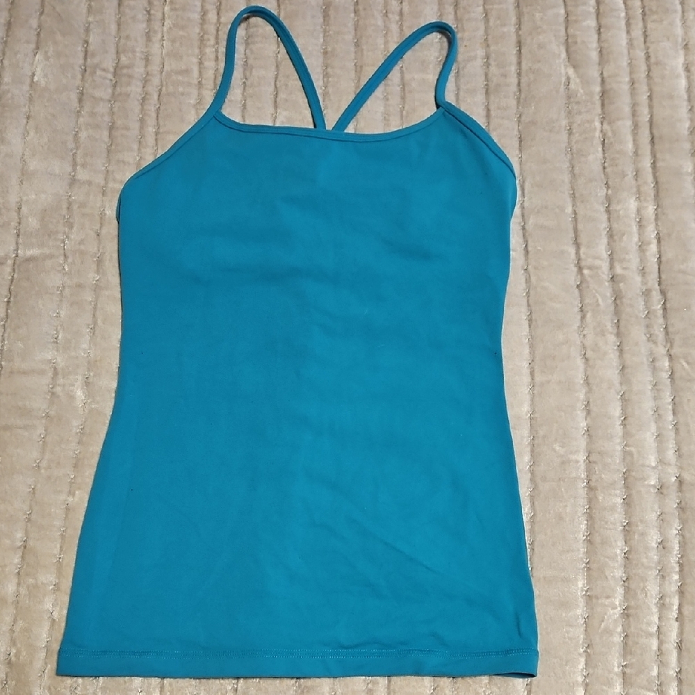 Lululemon Blue Shelf Bra Workout Top Size 6